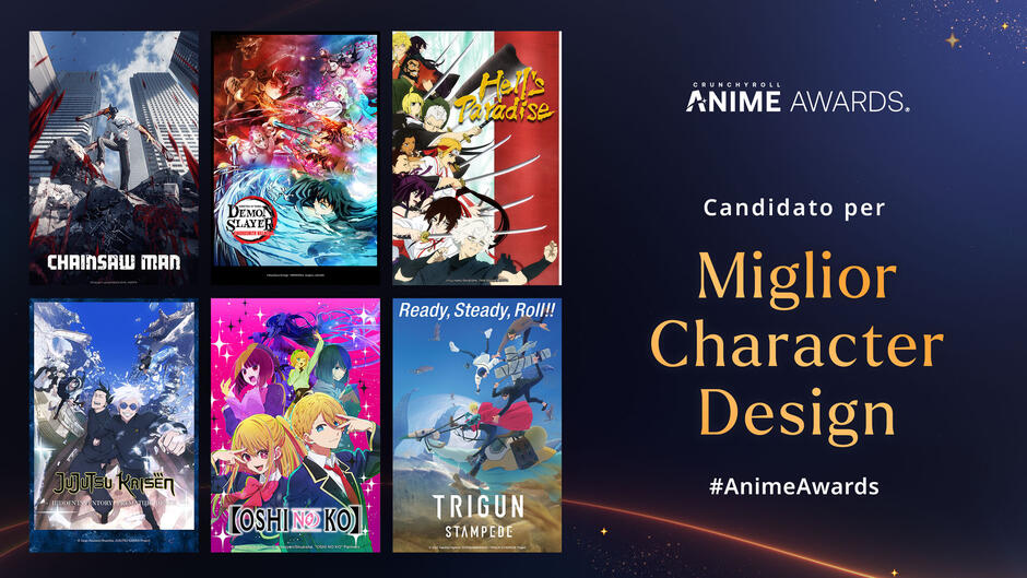 Crunchyroll Anime Awards 2024 - Nomination Miglior Character Design