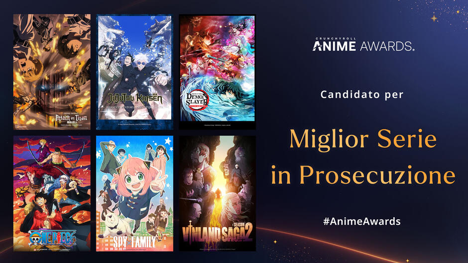 Crunchyroll Anime Awards 2024 - Nomination Miglior Serie in Prosecuzione