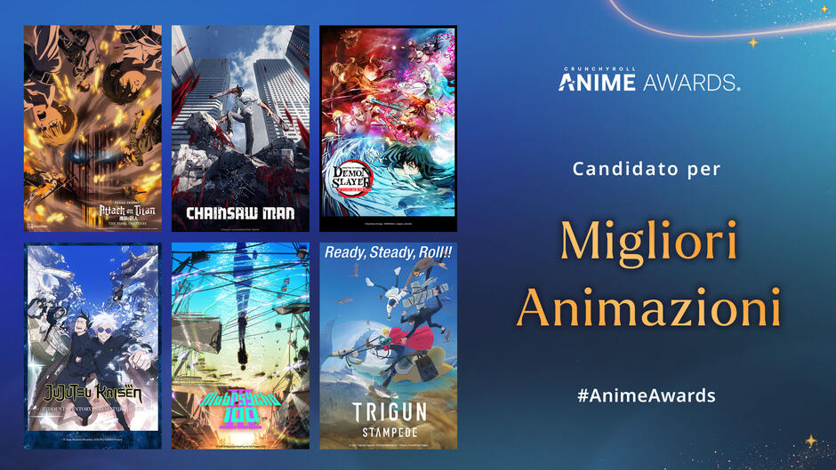 Crunchyroll Anime Awards 2024 - Nomination Migliori Animazioni