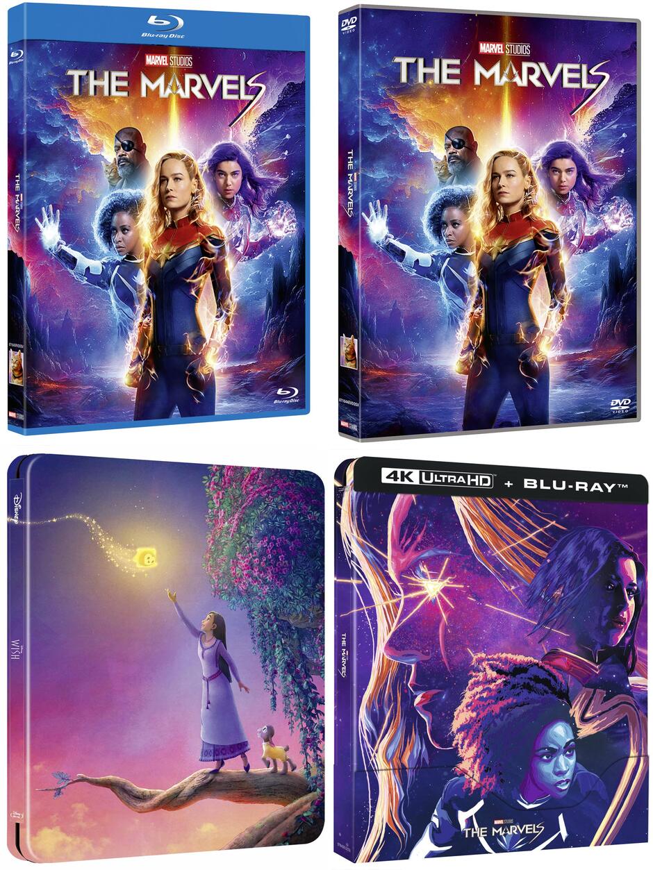 The Marvels di Nia DaCosta nei formati DVD, Blu-Ray, 4K e Steelbook 4K
