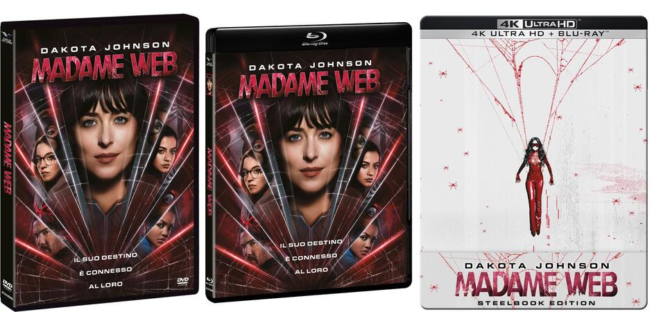 Madame Web in DVD, Blu-Ray e Steelbook 4K