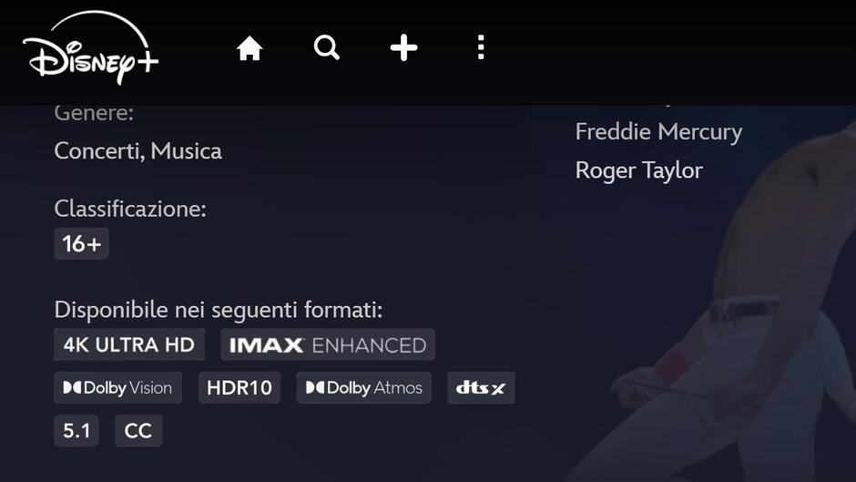 Disney Plus - come identificare i contenuti con audio IMAX Enhanced alimentato da DTS (dts-x)