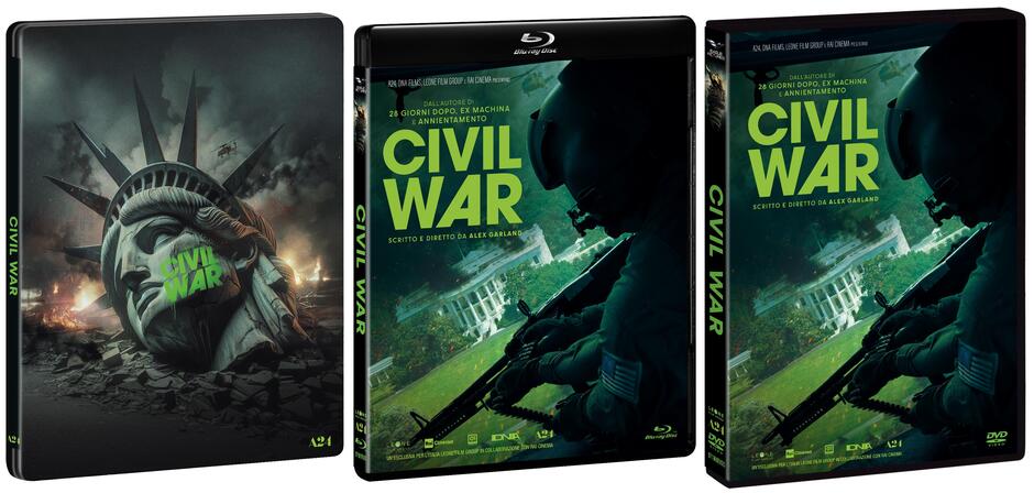 Civil War di Alex Garland  in DVD, Blu-ray e 4K Steelbook