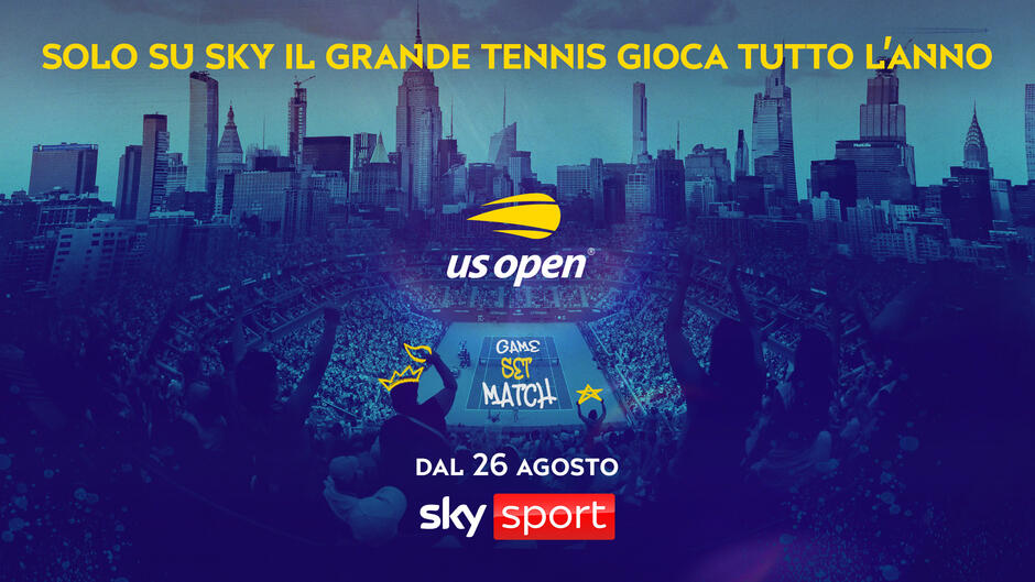 US Open 2024 su Sky e NOW