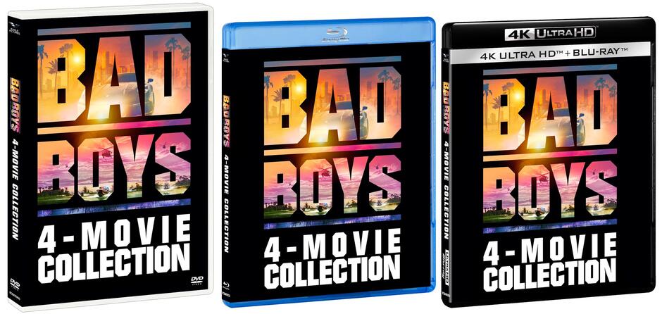 Bad Boys 1-4 in DVD, Blu-ray, 4K