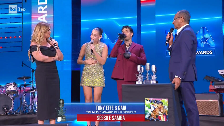 Tony Effe e Gaia ai TIM Music Awards 2024, 13 settembre 2024