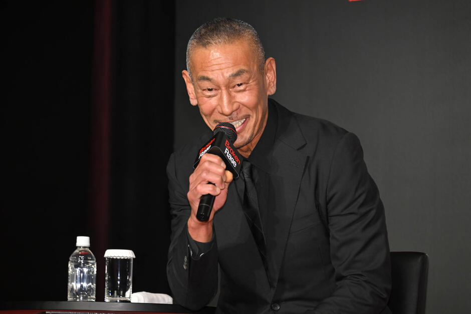 Shôken Kunimoto al photocall di Prime Video per presentare Broken Rage