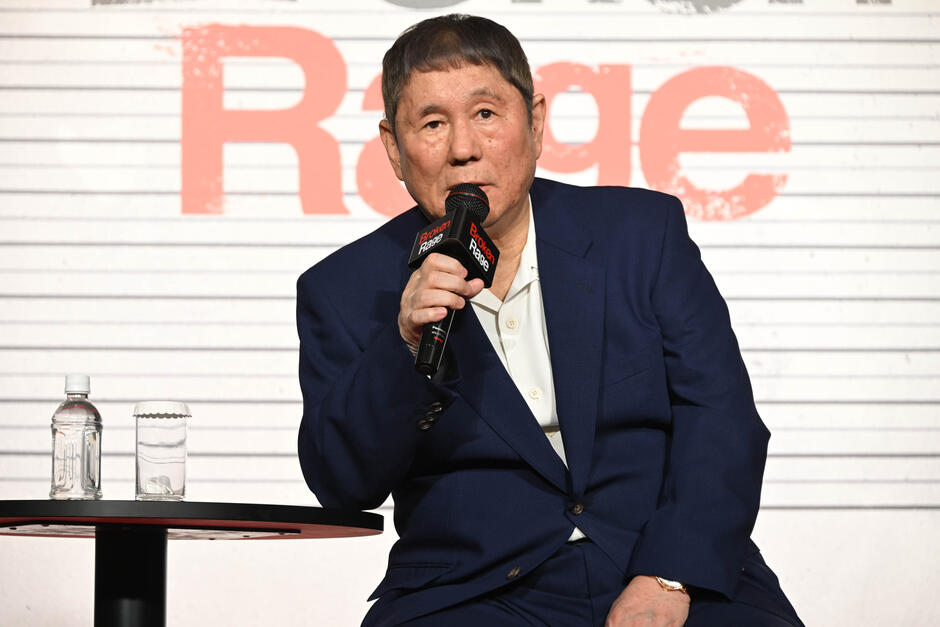 Takeshi Kitano al photocall di Prime Video per presentare Broken Rage