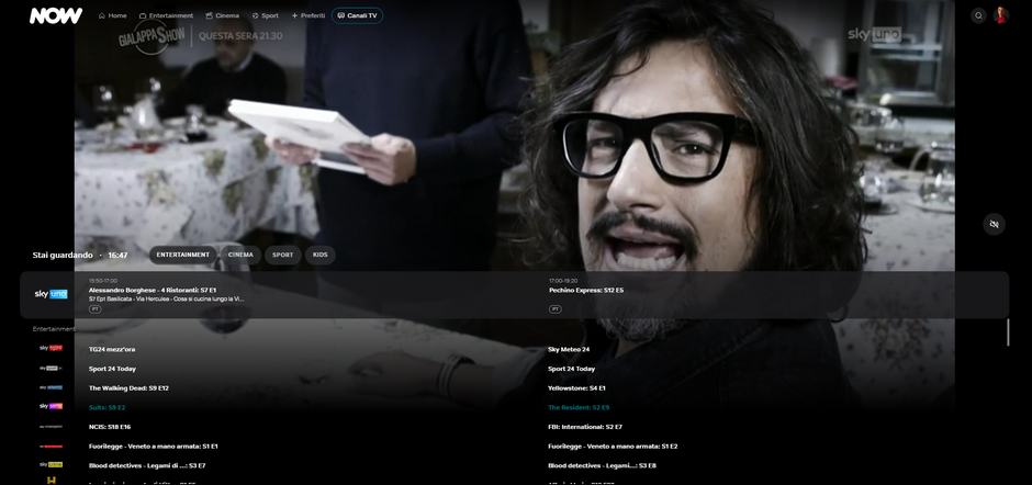 NOW, aggiornamento di Aprile 2025 - Canali TV