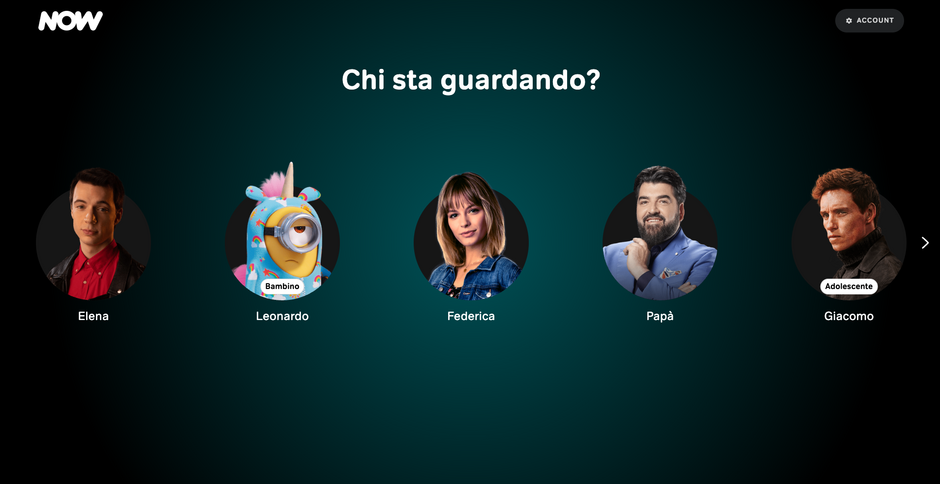 NOW, aggiornamento di Aprile 2025 - Profili