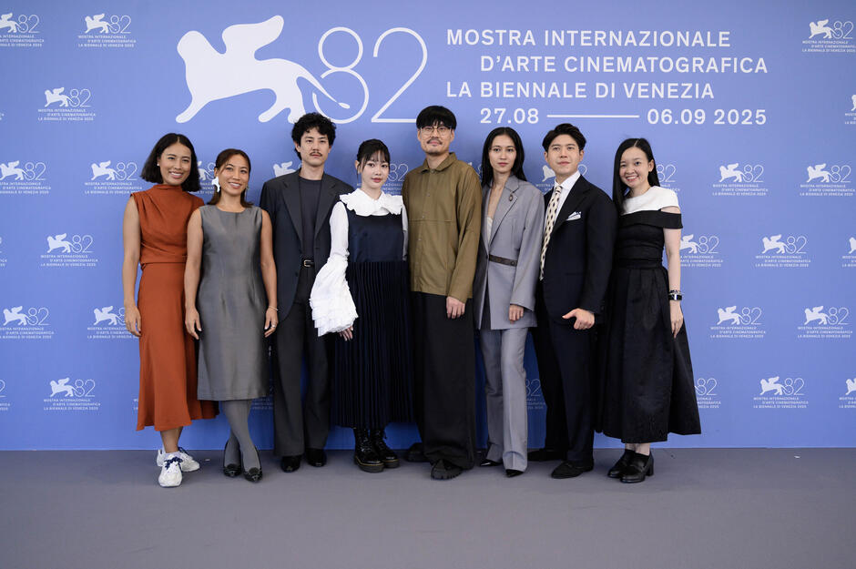 Delegazione film Human Resource di Nawapol Thamrongrattanarit alla 82a Mostra del Cinema di Venezia, mercoledì 3 settembre 2025
