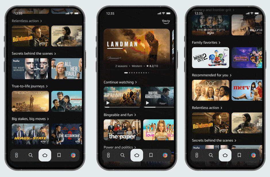 Amazon Fire TV, anteprima app mobile 2026