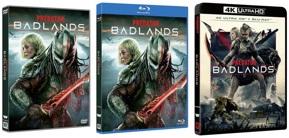 Predator Badlands di Dan Trachtenberg in Dvd, Blu-ray, 4K e Steelbook 4K