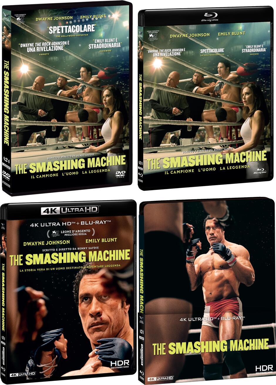 The Smashing Machine di Benny Safdie, in DVD, Blu-ray, 4K e Steelbook 4K