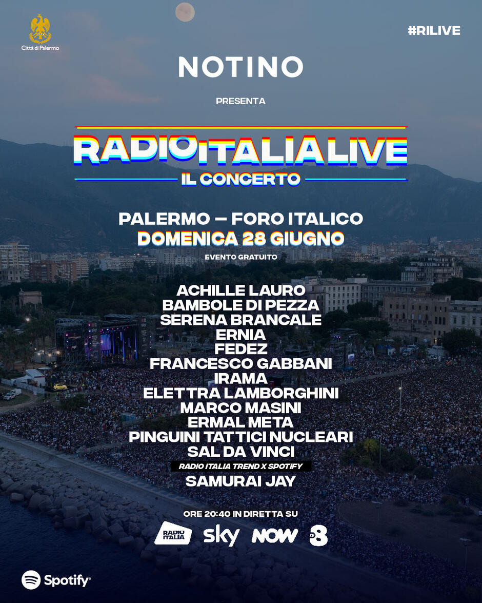 Radio Italia Live - Il Concerto a Palermo il 28 giugno 2026