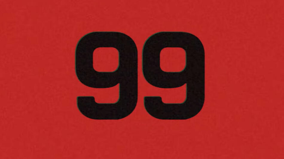 99, logo docuserie sulla stagione 1999 del Manchester United