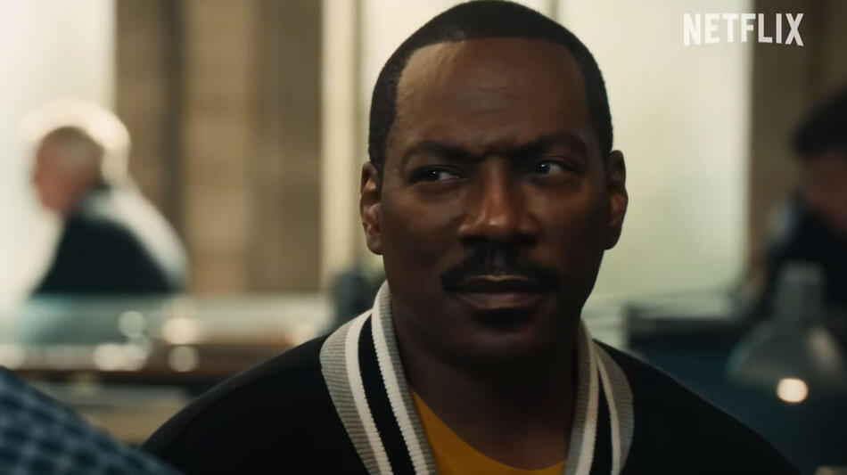 Eddie Murphy in Un piedipiatti a Beverly Hills Axel F, scena da trailer