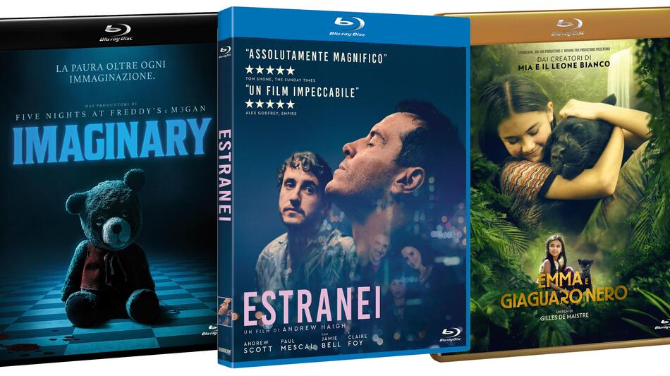 Imaginary di Jeff Wadlow, Emma e il giaguaro nero di Gilles de Maistre e Estranei di Andrew Haigh in Blu-ray