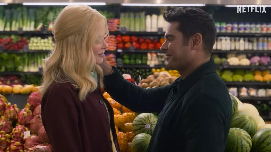 Zac Efron e Nicole Kidman nel film A Family Affair, scena da trailer