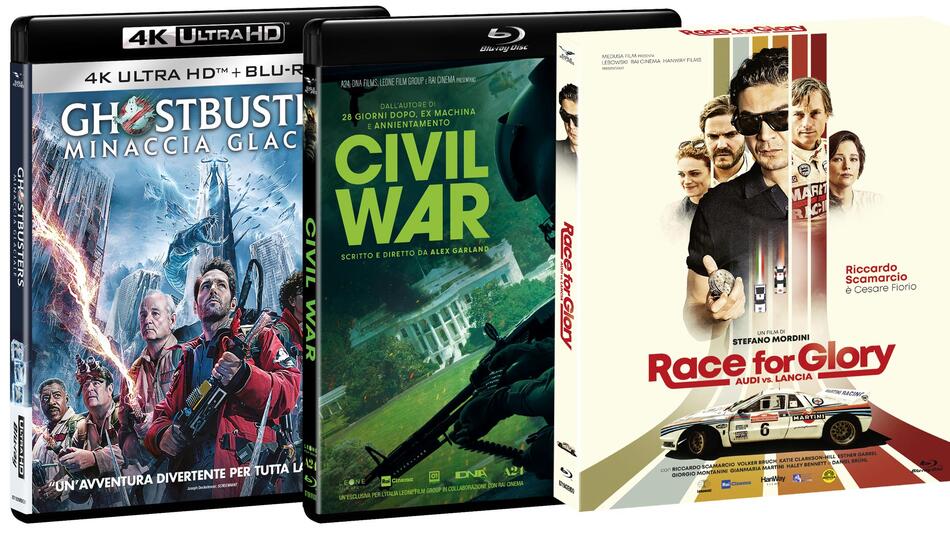 Ghostbusters Minaccia Glaciale, Race for Glory e Civil War - homevideo Luglio 2024