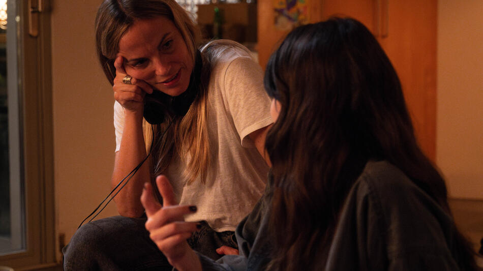 Ludovica Rompoldi e Pilar Fogliati sul set del film Breve storia d'amore