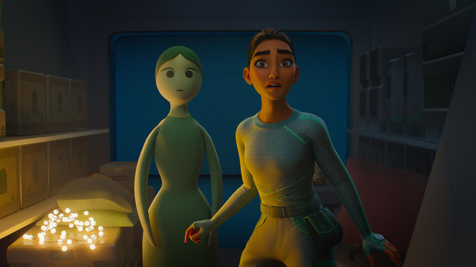 Muthr (voce di Teri Hatcher) e Eva (voce di Jeanine Mason) in WondLa 1x01