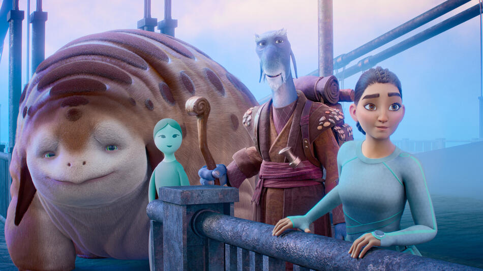 Otto (voce di Brad Garrett), Muthr (voce di Teri Hatcher), Rovender (voce di Gary Anthony Williams) e Eva (voce di Jeanine Mason) in WondLa 1x06