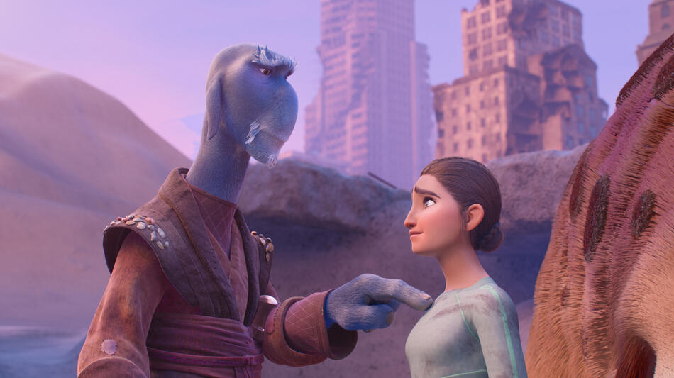 Rovender (voce di Gary Anthony Williams) e Eva (voce di Jeanine Mason) in WondLa 1x07