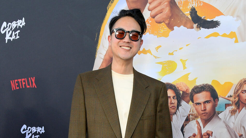 Joe Seo allo Special Fan Event per Cobra Kai Stagione 6 Parte 1 all'Autry Museum al Griffith Park il 17 Luglio 2024 in Los Angeles, California