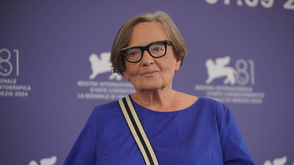 Agnieszka Holland al photocall delle giurie alla 81a Mostra Internazionale d'Arte Cinematografica della Biennale di Venezia il 28 agosto 2024