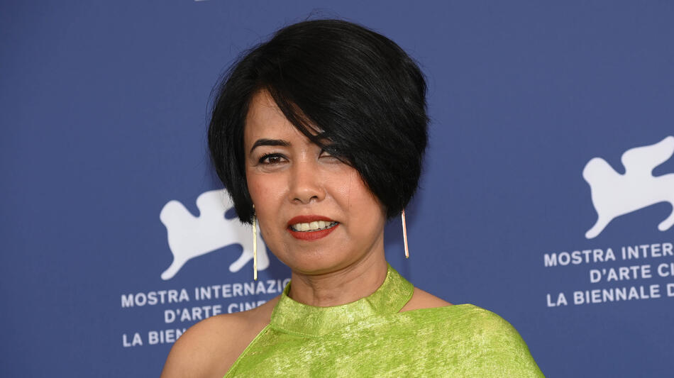 Asha Magrati al Photocall di Pooja, Sir a Venezia 81 il 29 agosto 2024