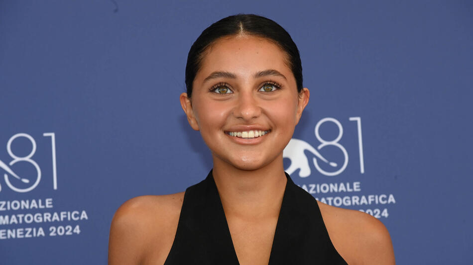 Ludovica Nasti al photocall del film La storia del Frank e della Nina di Paola Randi a Venezia 81 il 31 agosto 2024