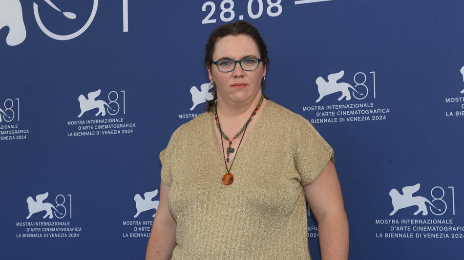 L'attrice Julie Froger al photocall del film Mon inséparable di Anne-Sophie Bailly a Venezia 81 il 31 agosto 2024