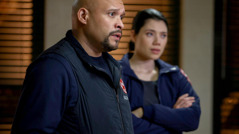 (S-D) Joe Minoso come Joe Cruz, Hanako Greensmith come Violet Mikami in Chicago Fire 12x11