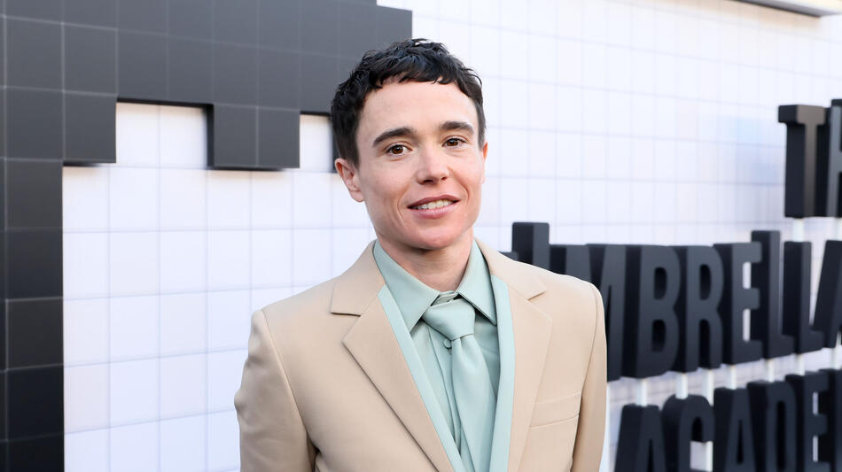 Elliot Page attende la Premere di The Umbrella Academy S4 all'Egyptian Theatre Hollywood il 5 Agosto 2024 in Los Angeles, California