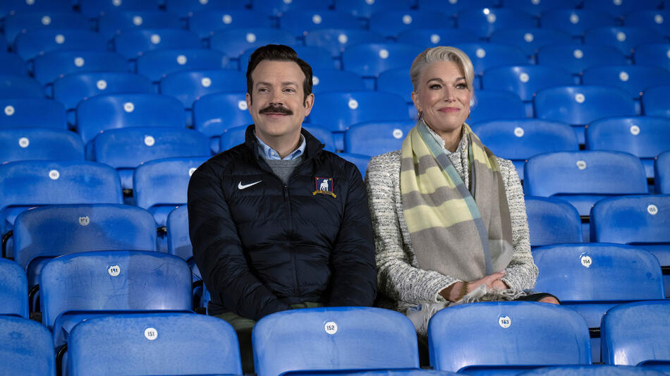Jason Sudeikis e Hannah Waddingham in Ted Lasso 3x12
