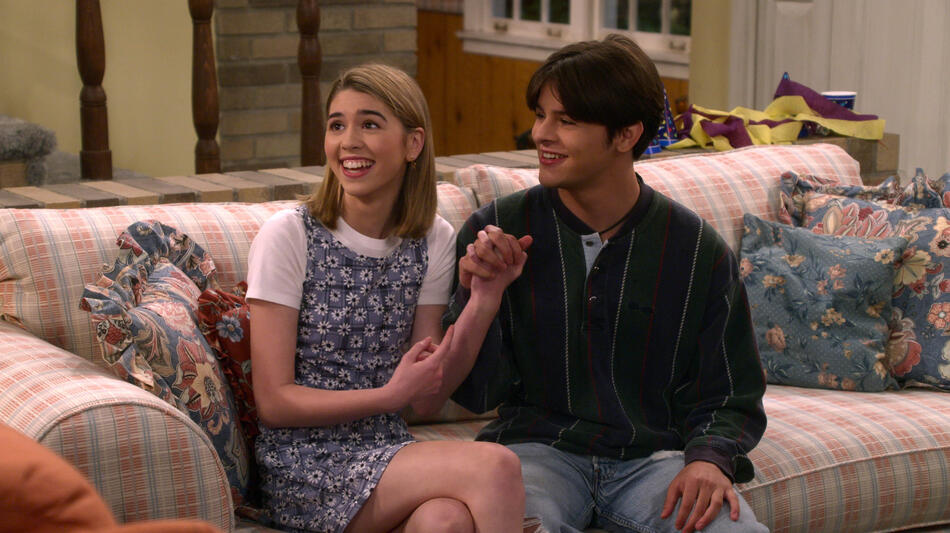 (S-D) Callie Haverda come Leia Forman, Mace Coronel come Jay Kelso in That '90s Show 1x07