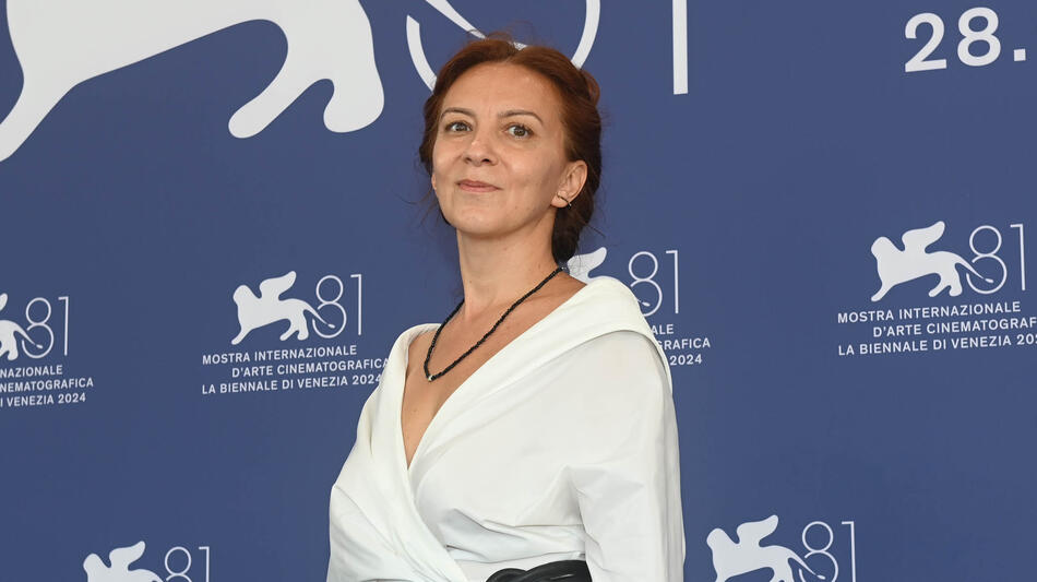 La produttrice Irina Enea al photocall del film Anul nou care n-a fost di Bogdan Mureşanu a Venezia 81 il 1 settembre 2024