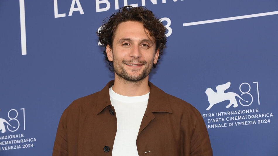 L'attore Giuseppe De Domenico al photocall del film Vermiglio di Maura Delpero a Venezia 81 il 2 settembre 2024