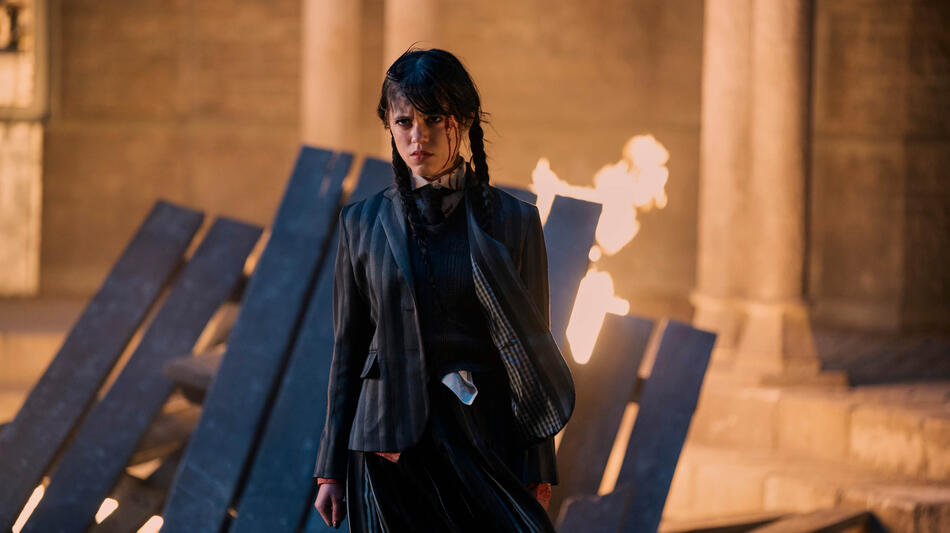 Jenna Ortega come Wednesday Addams in Mercoledì 1x08