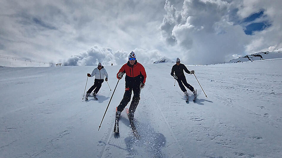 Paolo De Chiesa, Gustavo Thoeni, Piero Gros in La Valanga Azzurra