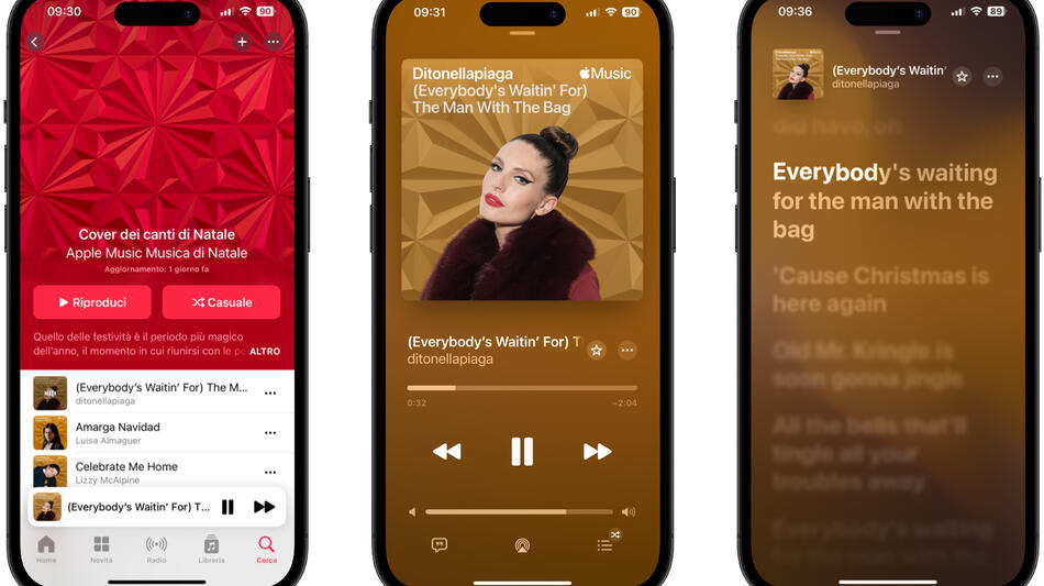 Apple Music playlist 'Cover dei canti di Natale 2024'