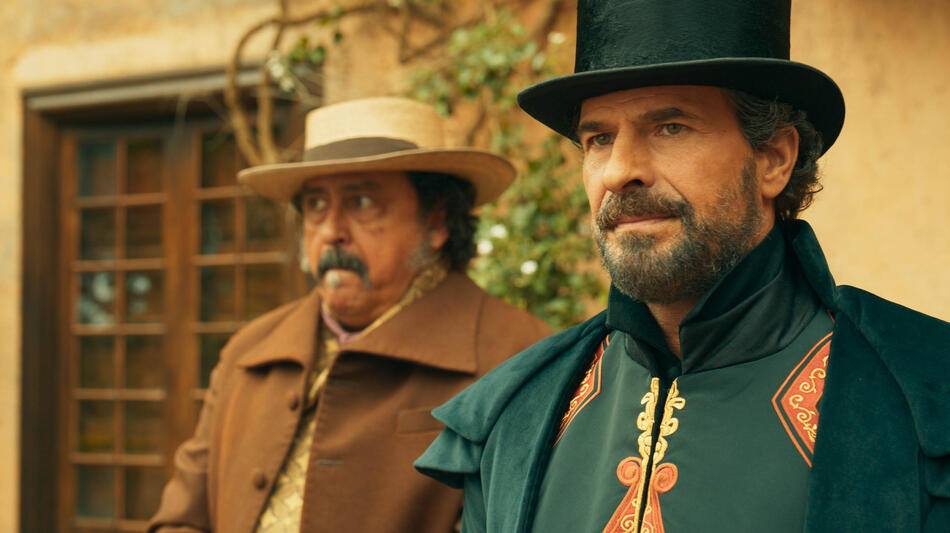 Paco Tous (Mudo) e Rodolfo Sáncho (Gobernador Pedro Victoria) in Amore e Vendetta - Zorro 1x06