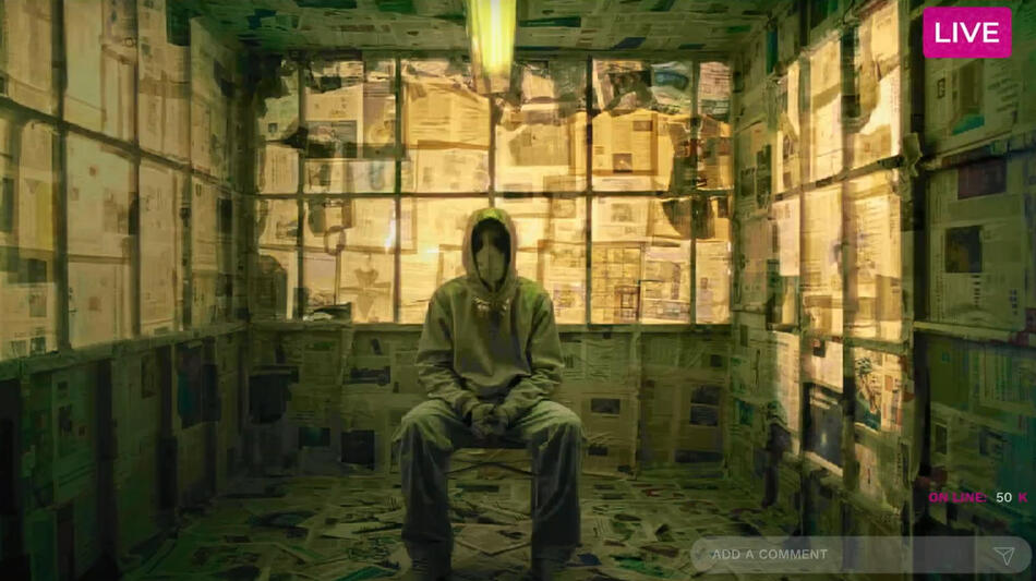 Prophecy con Damiano Gavino, scena da trailer