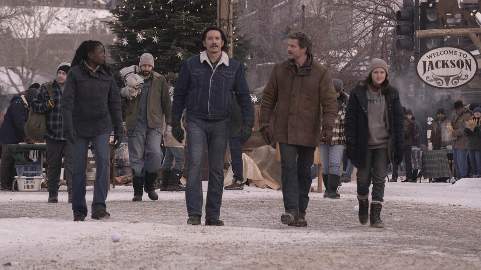 Rutina Wesley, Gabriel Luna, Pedro Pascal, Bella Ramsey in The Last of Us 1x06