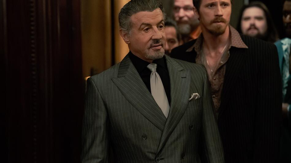 (S-D) Sylvester Stallone come Dwight 'The General' Manfredi e Garrett Hedlund come Mitch Keller in Tulsa King 2x01