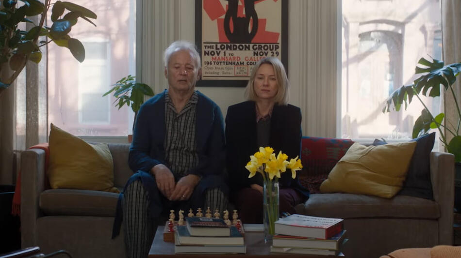 Naomi Watts e Bill Murray in L'amico fedele, scena da trailer