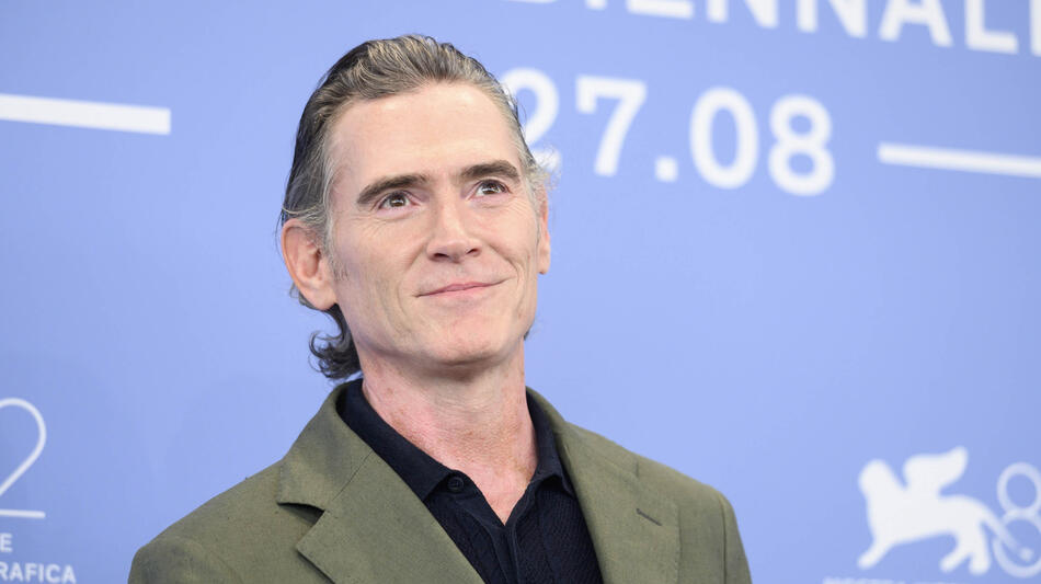 L'attore Billy Crudup al photocall del film Jay Kelly di Noah Baumbach alla 82a Mostra del Cinema di Venezia, giovedì 28 agosto 2025