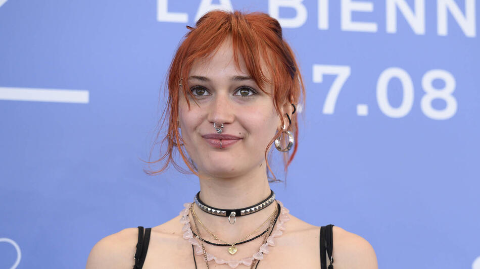 L'attrice Lilly Lindner al photocall del film The Souffleur di Gaston Solnicki alla 82a Mostra del Cinema di Venezia, domenica 31 agosto 2025