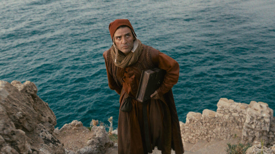 Oscar Isaac in In the Hand of Dante di Julian Schnabel - Immagine ufficiale